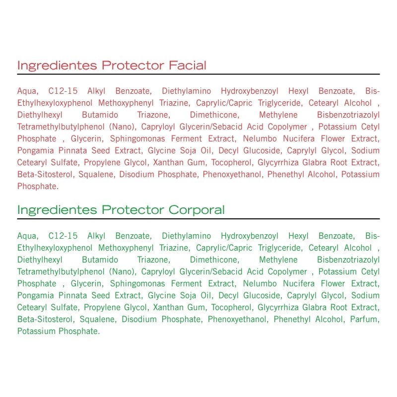 Protector Solar Facial y Protector Solar Corporal q77+
