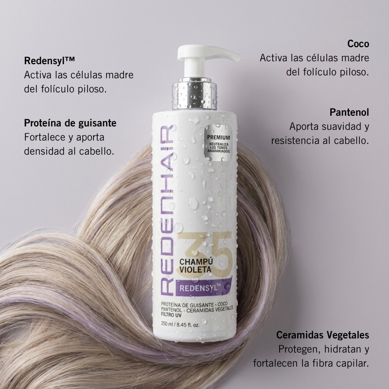 CHAMPÚ VIOLETA ANTICAÍDA REDENHAIR
