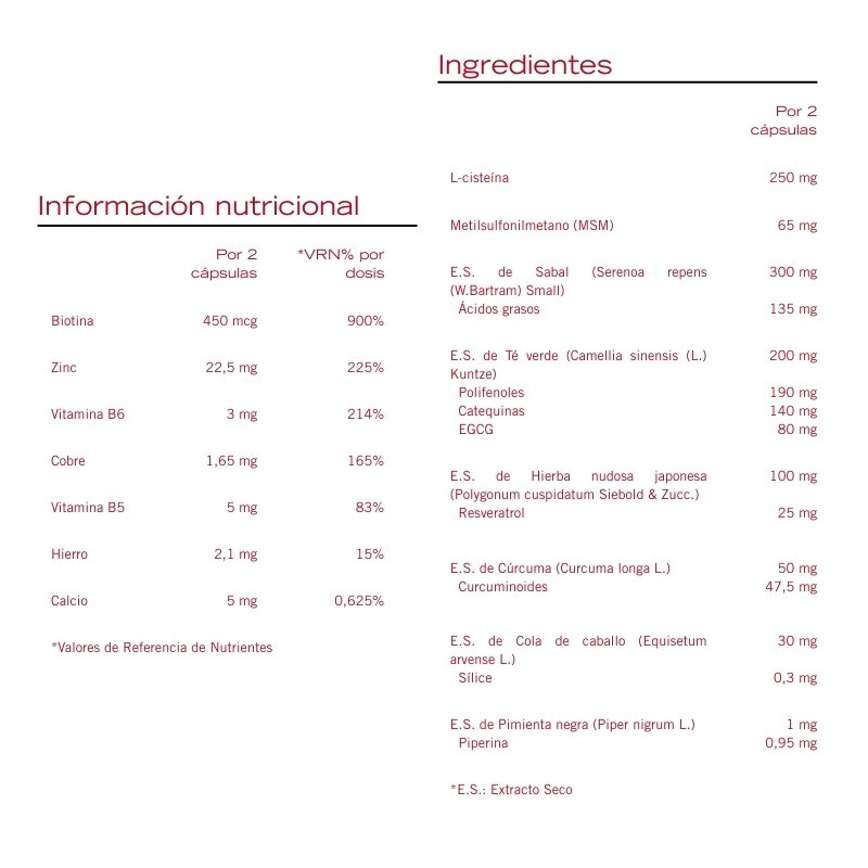 Comprimidos Hair Nutrition Anticaída